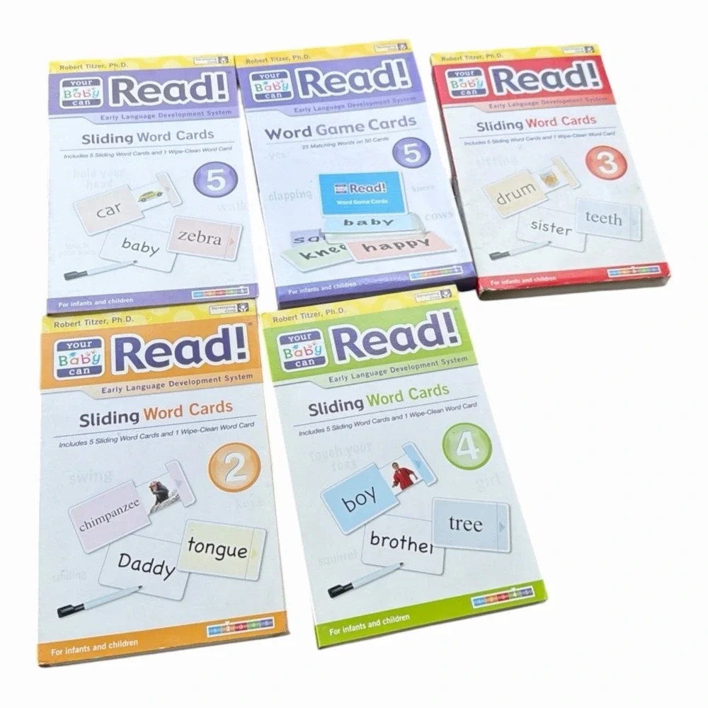 Your Baby Can Read! Double-Sided Sliding Word Cards 5 Set